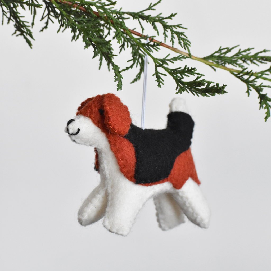 Felt Dog Decoration - Beagle - Tik Tak Design Co.