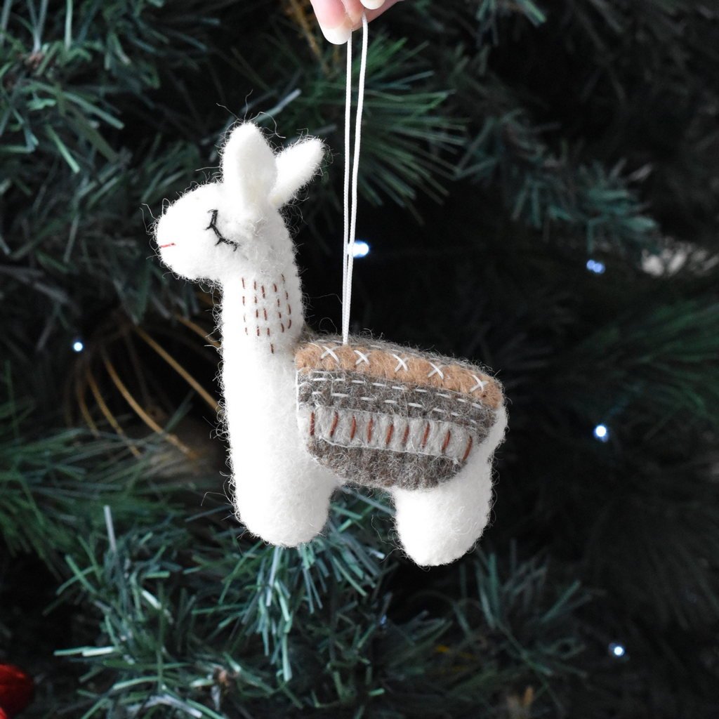 Felt Llama Decoration - Cocoa - Tik Tak Design Co.
