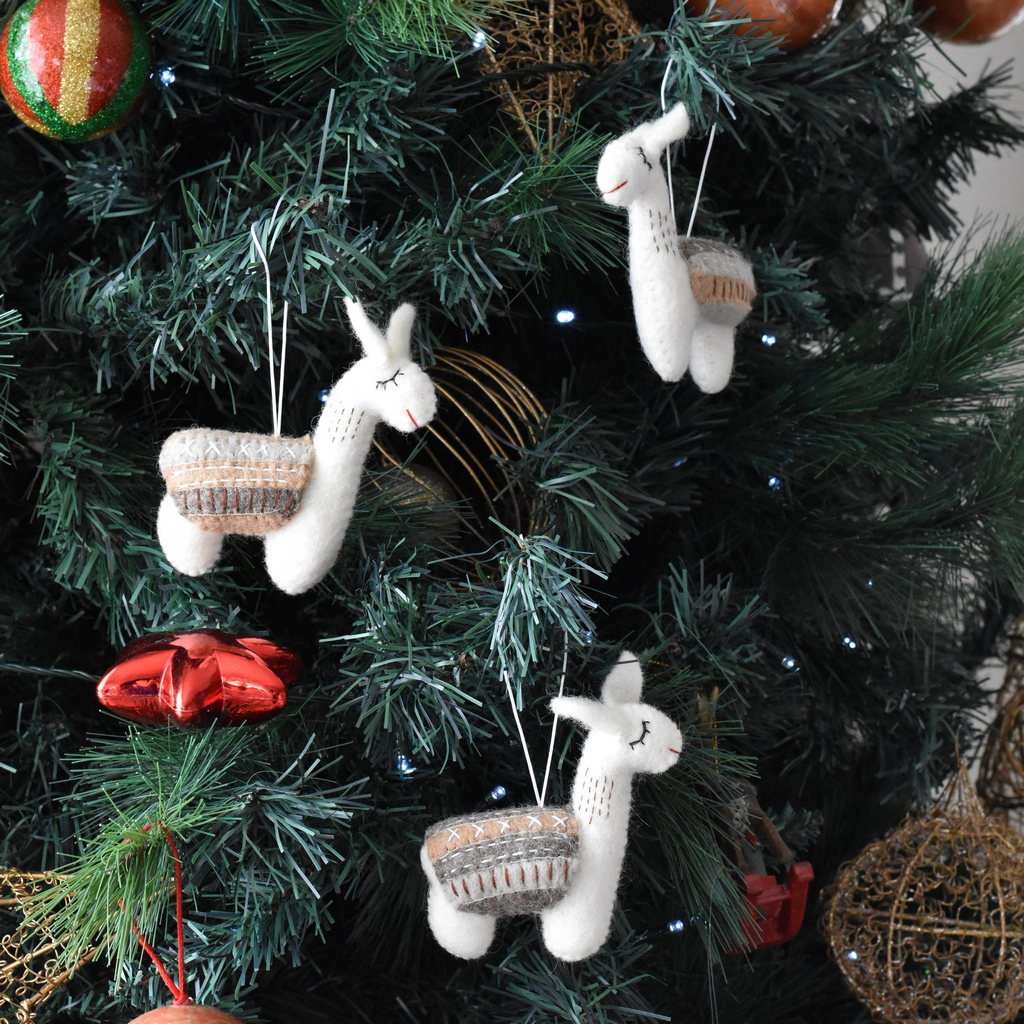 Felt Llama Decoration - Oatmeal - Tik Tak Design Co.