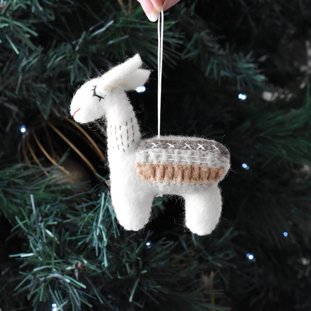 Felt Llama Decoration - Oatmeal - Tik Tak Design Co.