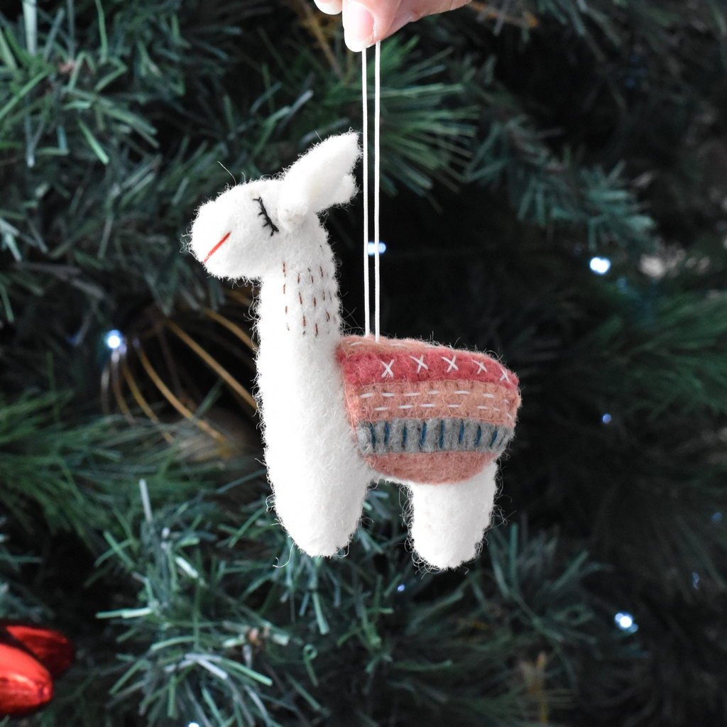 Felt Llama Decoration - Rose Pink - Tik Tak Design Co.
