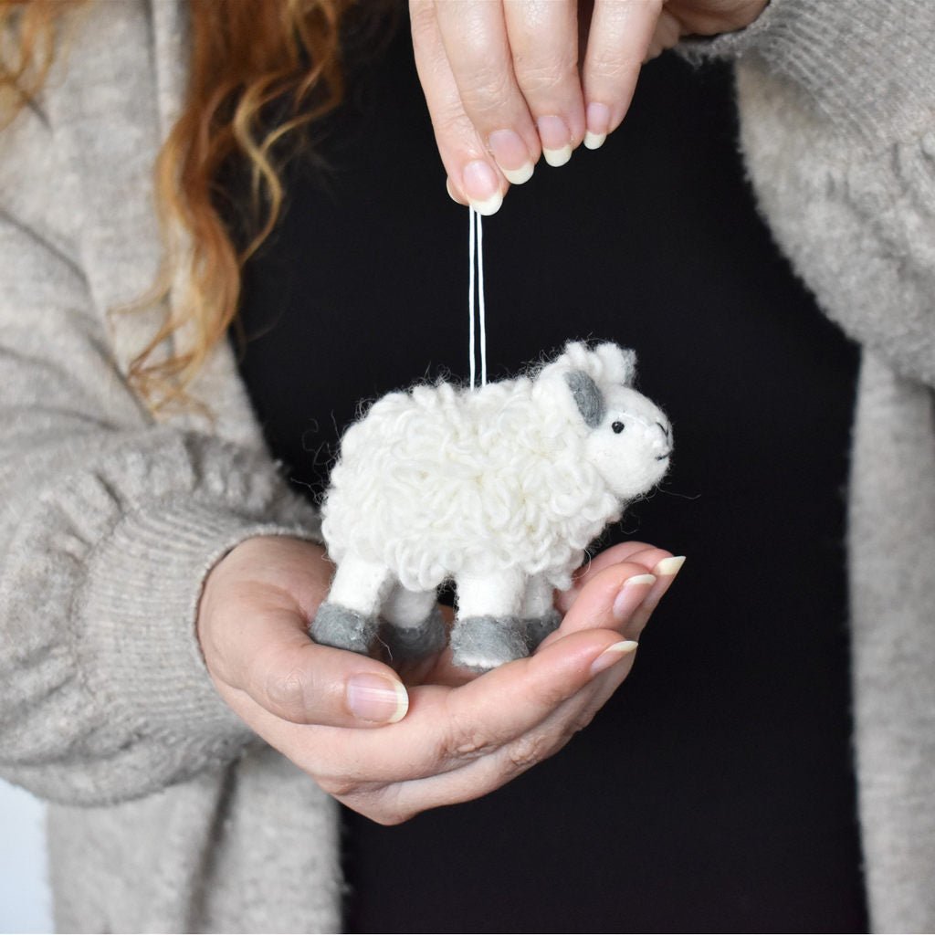 Felt Sheep Decoration - Tik Tak Design Co.