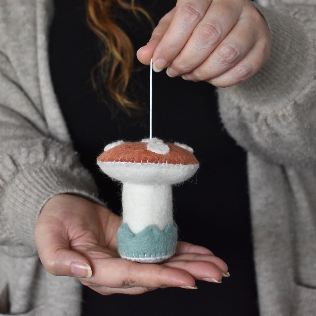 Felt Toadstool Decoration - Mint - Tik Tak Design Co.
