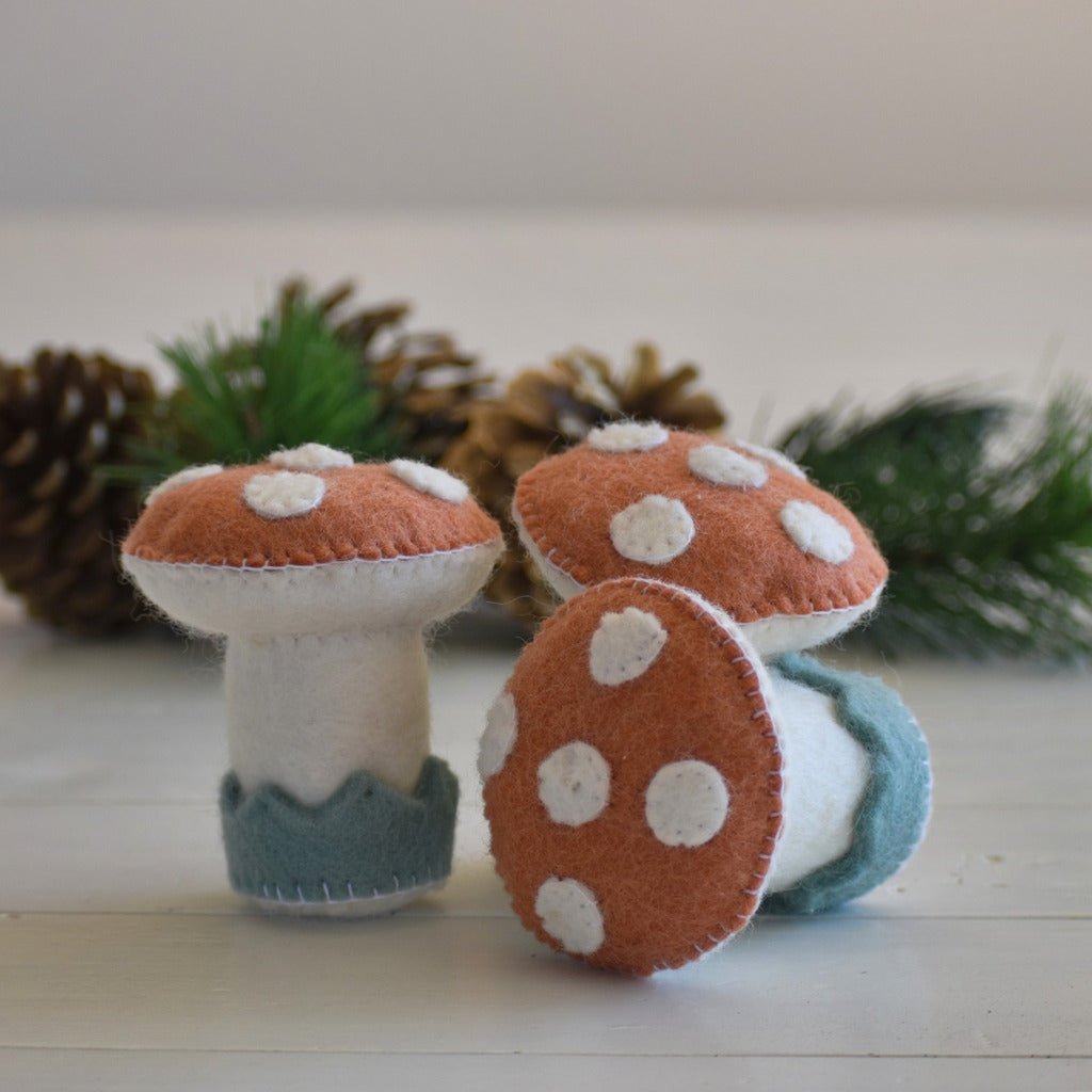 Felt Toadstool Decoration - Mint - Tik Tak Design Co.