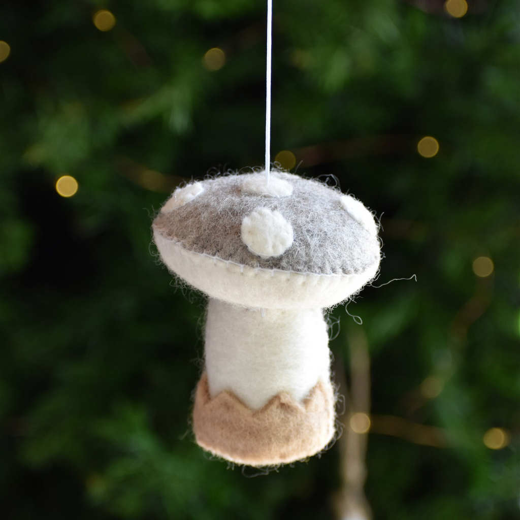 Felt Toadstool Decoration - Natural - Tik Tak Design Co.