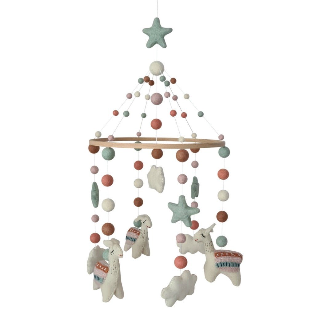Free Spirit Llama Baby Mobile - Tik Tak Design Co.