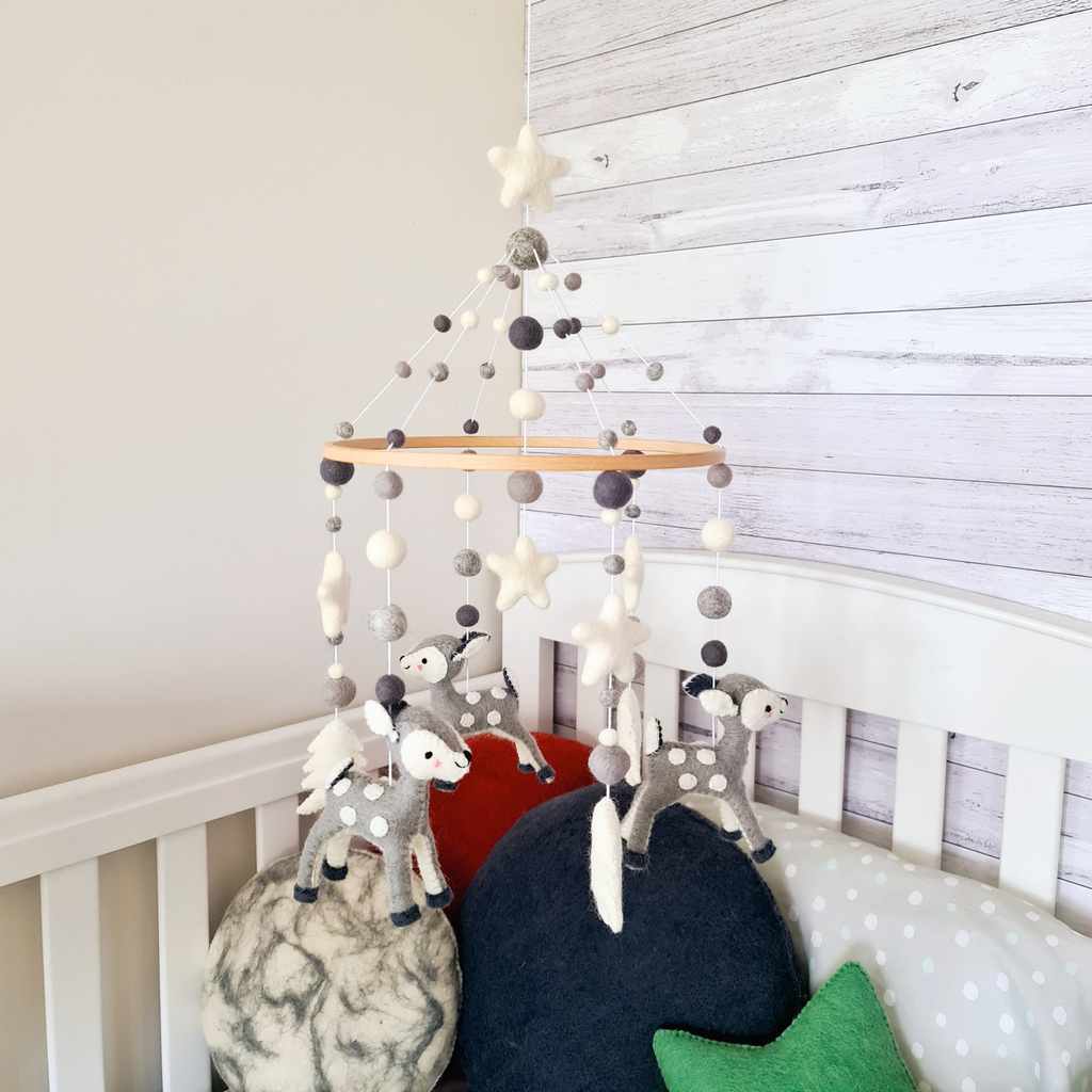 Grey Deer Forest Mobile - Tik Tak Design Co.