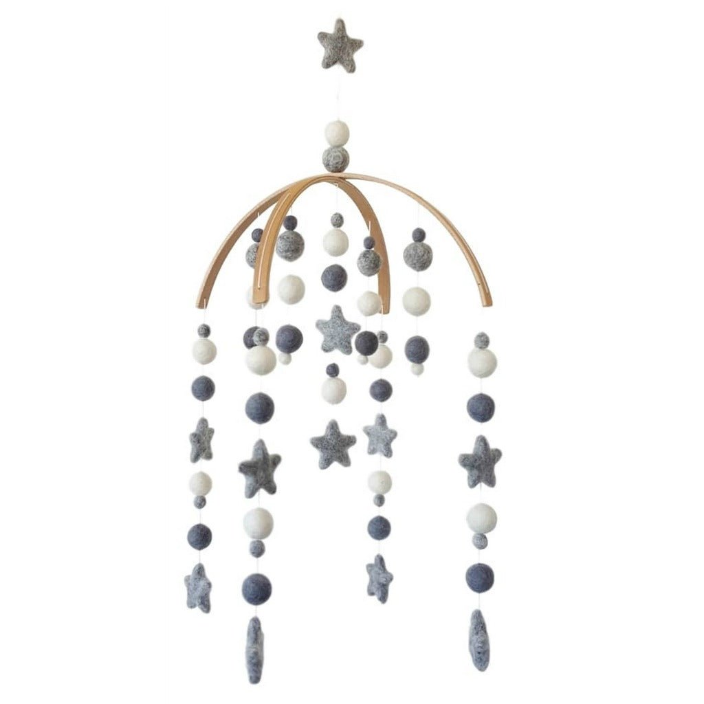 Grey &amp; White Baby Mobile - Tik Tak Design Co.