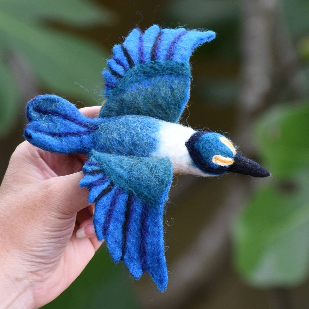 Kōtare NZ Native Bird - Hand Felted - Tik Tak Design Co.