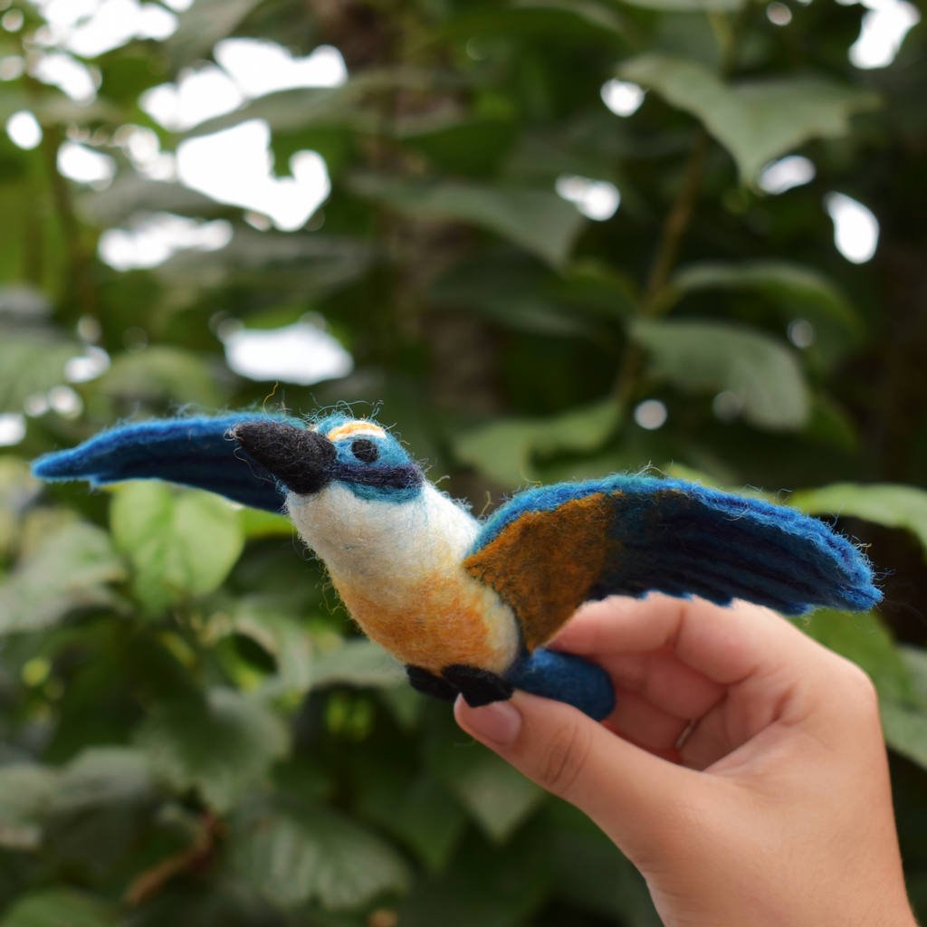 Kōtare NZ Native Bird - Hand Felted - Tik Tak Design Co.