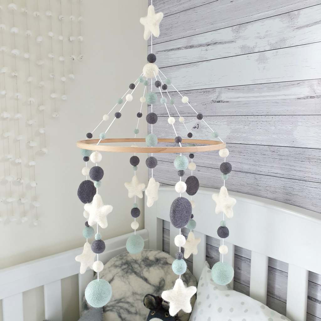 Mellow Mint Contemporary Mobile - Tik Tak Design Co.