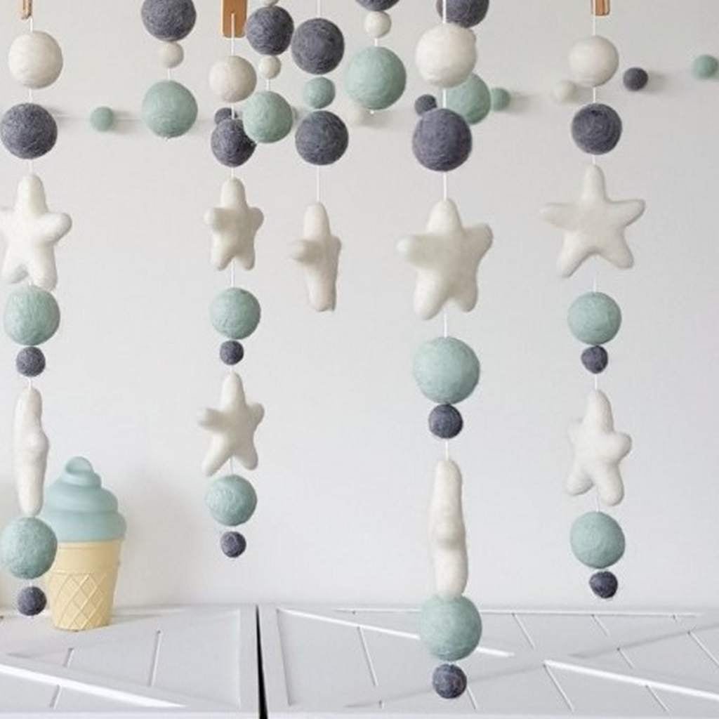 Mint, Grey &amp; White Baby Mobile - Tik Tak Design Co.