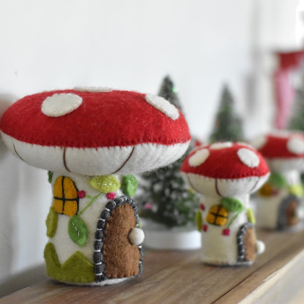 Felt Mushroom Home - Large - Tik Tak Design Co.