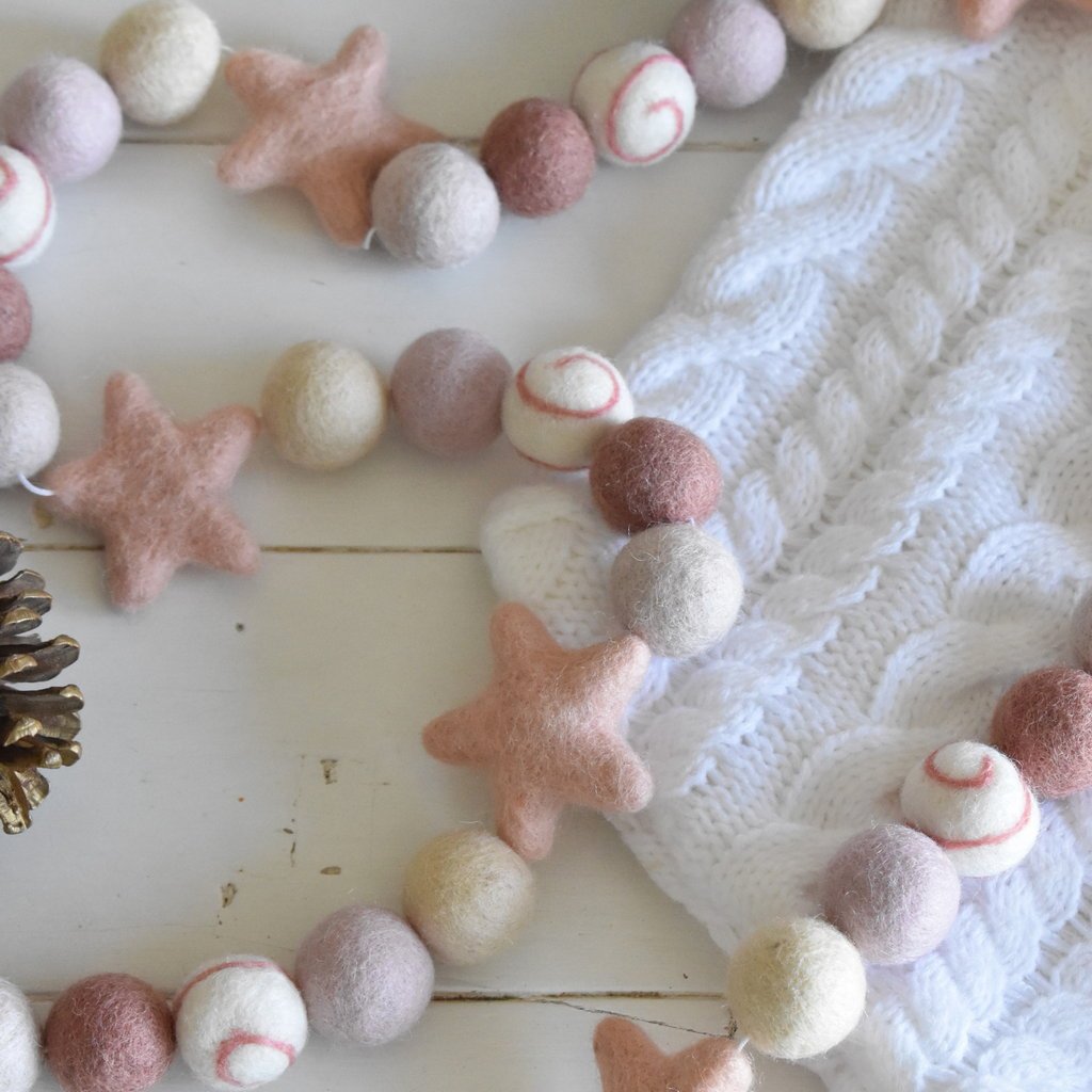 Pink Swirl Christmas Garland - Luxe Edition - Tik Tak Design Co.