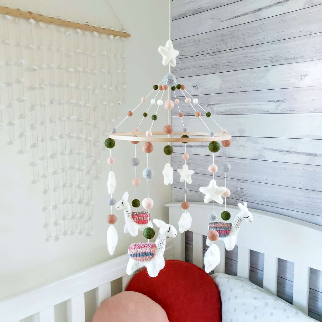 Rosario Llama Baby Mobile - Tik Tak Design Co.
