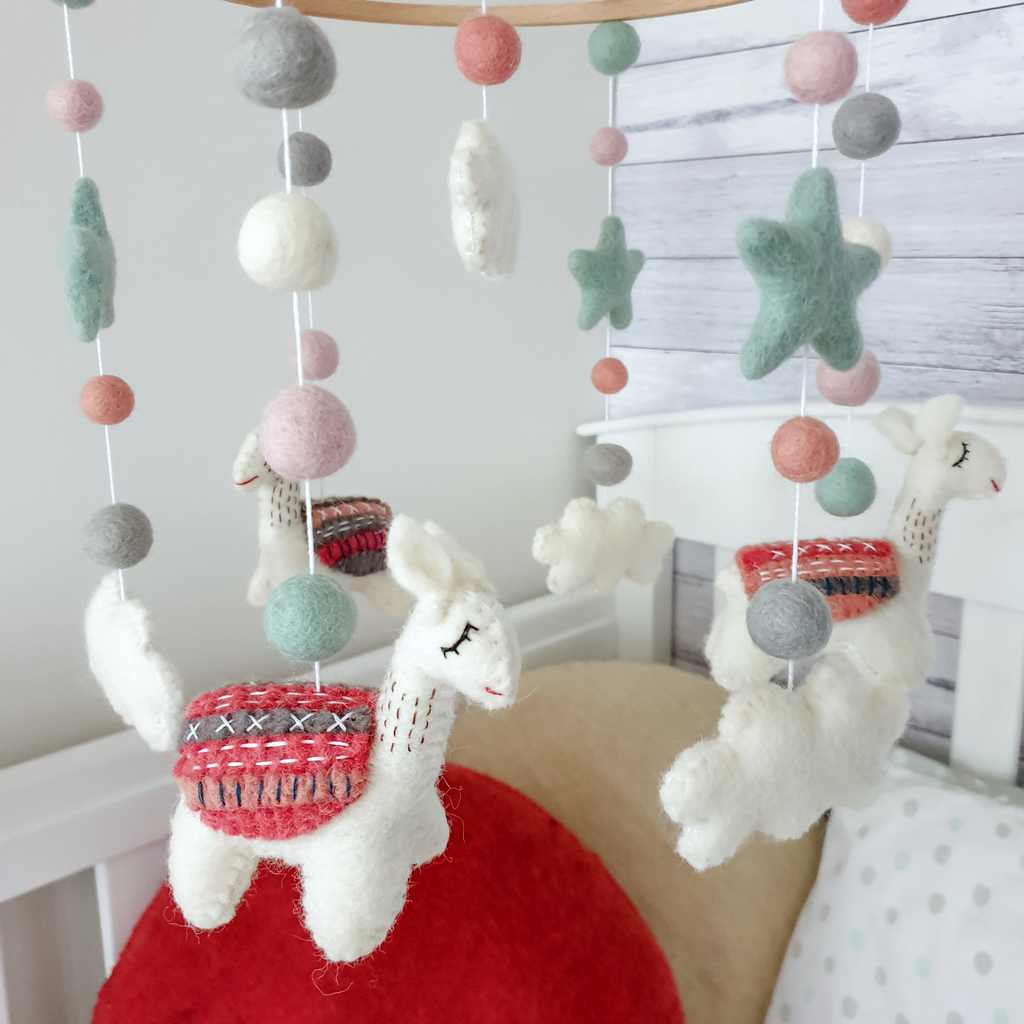Serenade Llama Baby Mobile - Tik Tak Design Co.