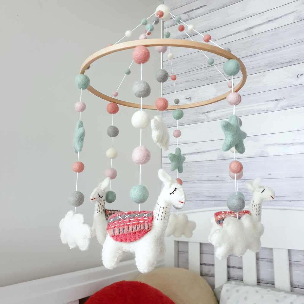 Serenade Llama Baby Mobile - Tik Tak Design Co.