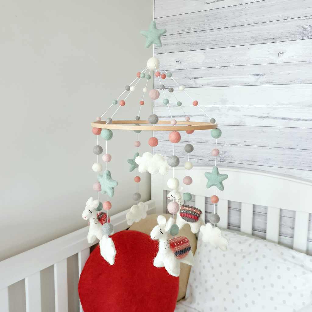 Serenade Llama Baby Mobile - Tik Tak Design Co.