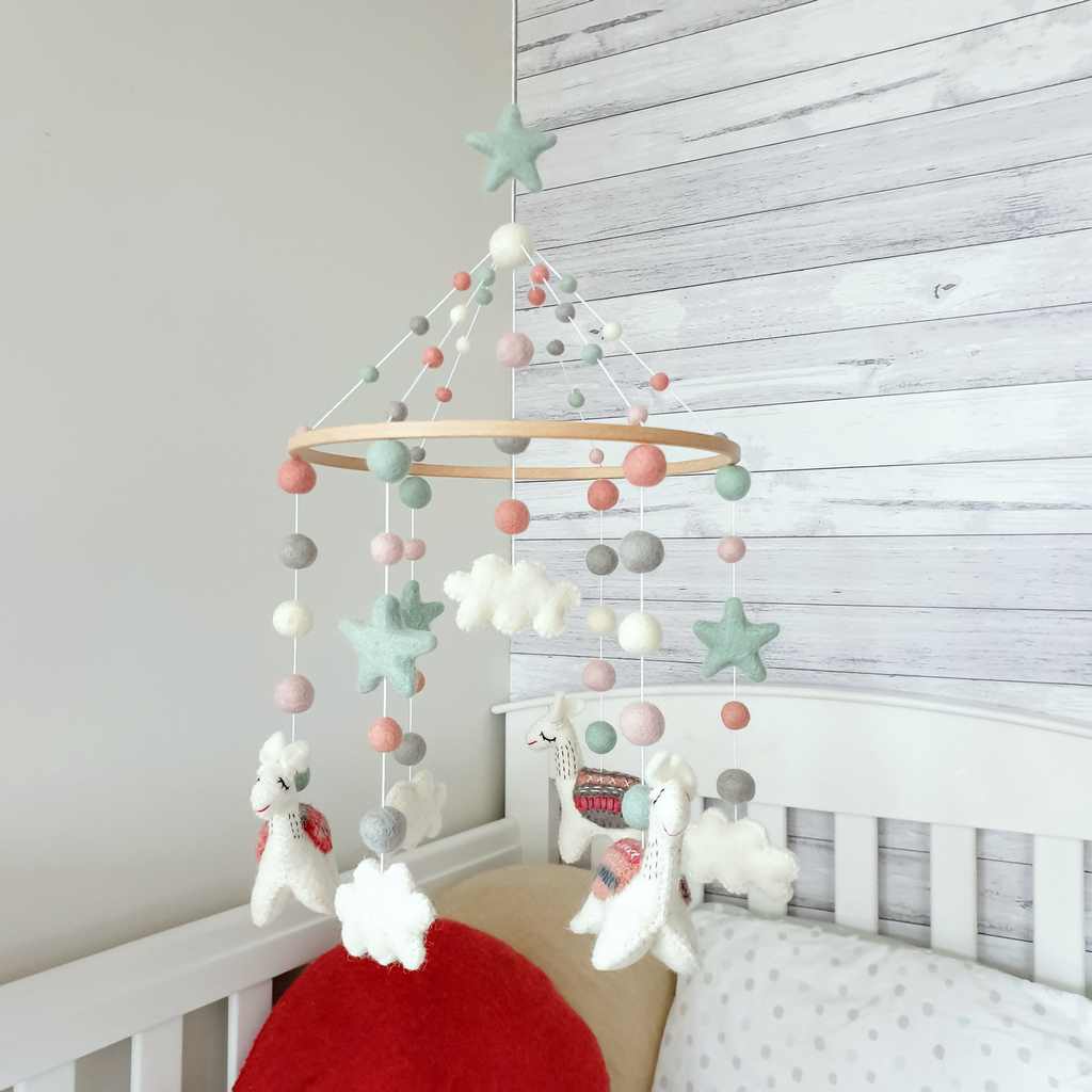 Serenade Llama Baby Mobile - Tik Tak Design Co.