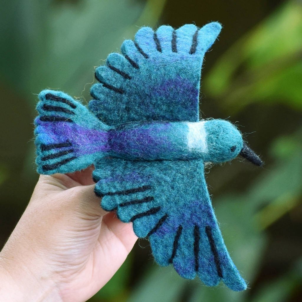 Tūī NZ Native Bird - Hand Felted - Tik Tak Design Co.